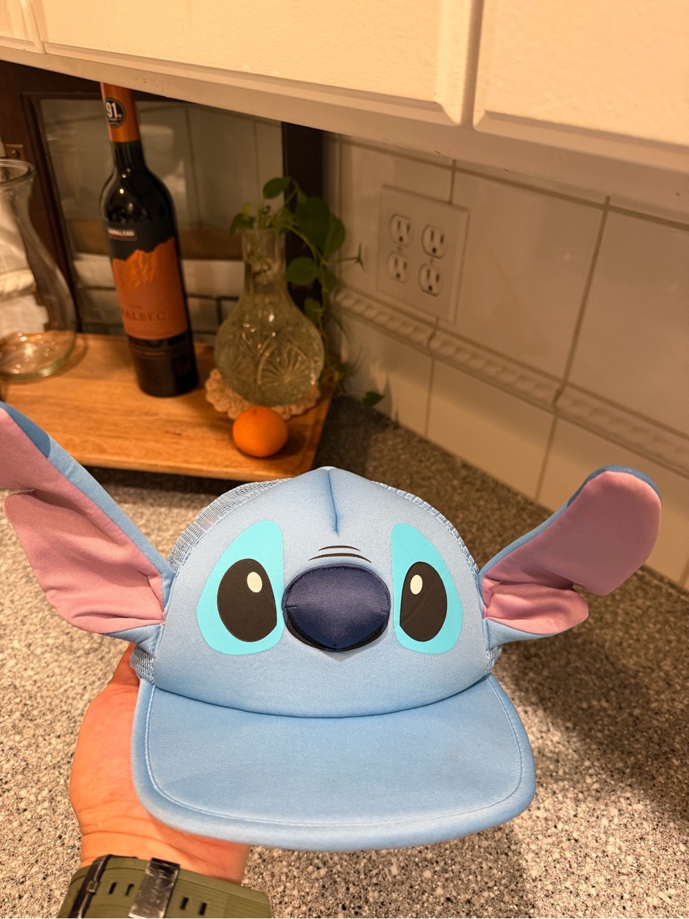 Disney Blue Stitch Ear Hat Troublemaker (Please Read)
